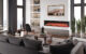 a media wall showing an onyx avanti fire in a cosy setting