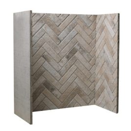 FROSTED ICED GREY HERRINGBONE BRICK CHAMBER